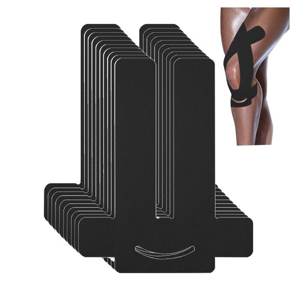 ANAMPION Kinesiotape Vorgeschnitten für Knie - 10 Stück, Wasserfest, Baumwolle