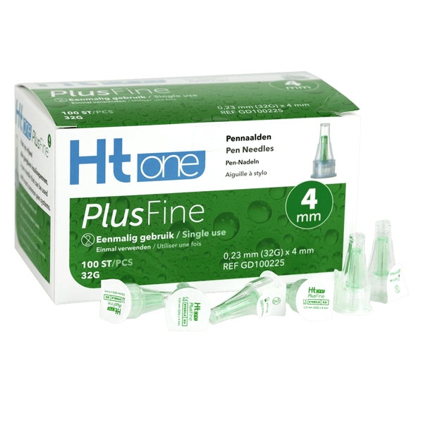 HT One PlusFine 4mm Pen-Nadeln (32G) - 100 Stück 1 St