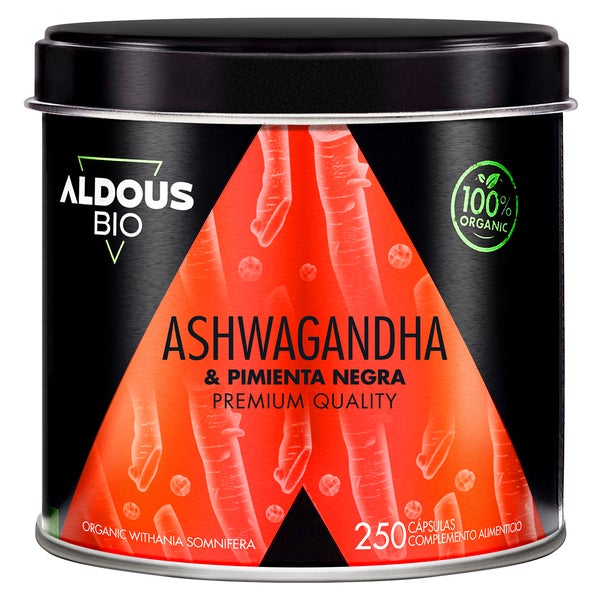 Aldous Bio - Ashwagandha mit schwarzem Pfeffer – 250 Kapseln 168 g