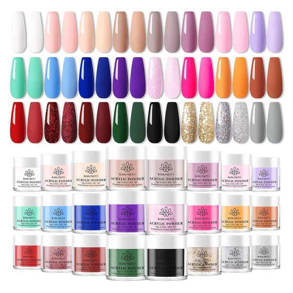 Acrylfarben Nagelset 24 24 Farben Acrylpulver für N 1 St