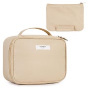Kosmetiktasche Reise Makeuptasche Kulturtasche Braun Aktuali 1 St