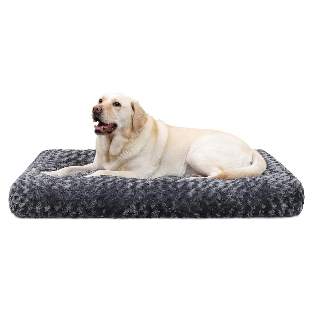 Hundebett Waschbar Rutschfest Dunkelgrau L 91 x B 68 x H 8 c 1 St