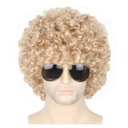 Perücke Herren 3er Set 70er Disco Blond Schwarz Leinen Gold 1 St
