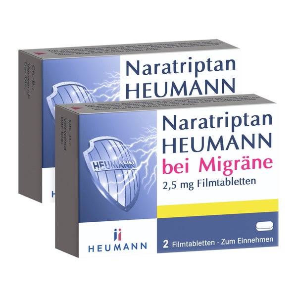 Naratriptan HEUMANN 2,5 mg Doppelpack 2X2 St