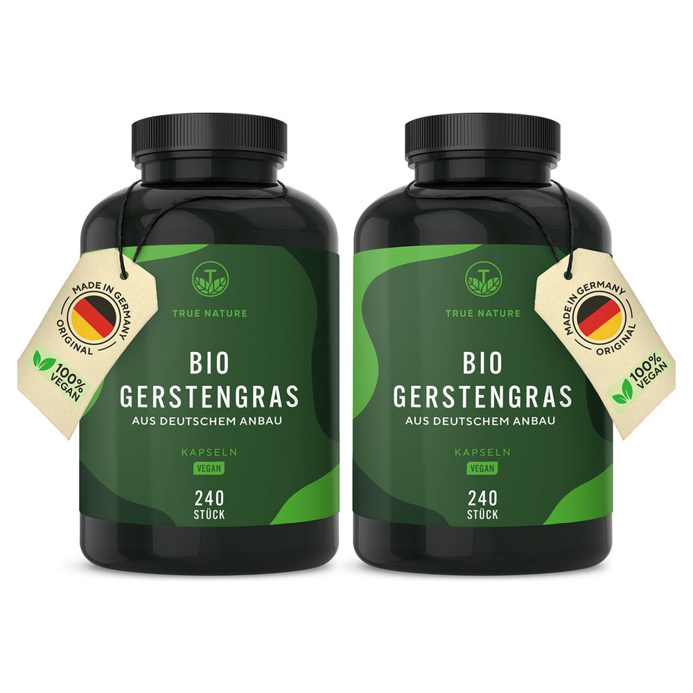 Bio Gerstengras Kapseln, Deutscher Anbau, Vegan & Made in DE