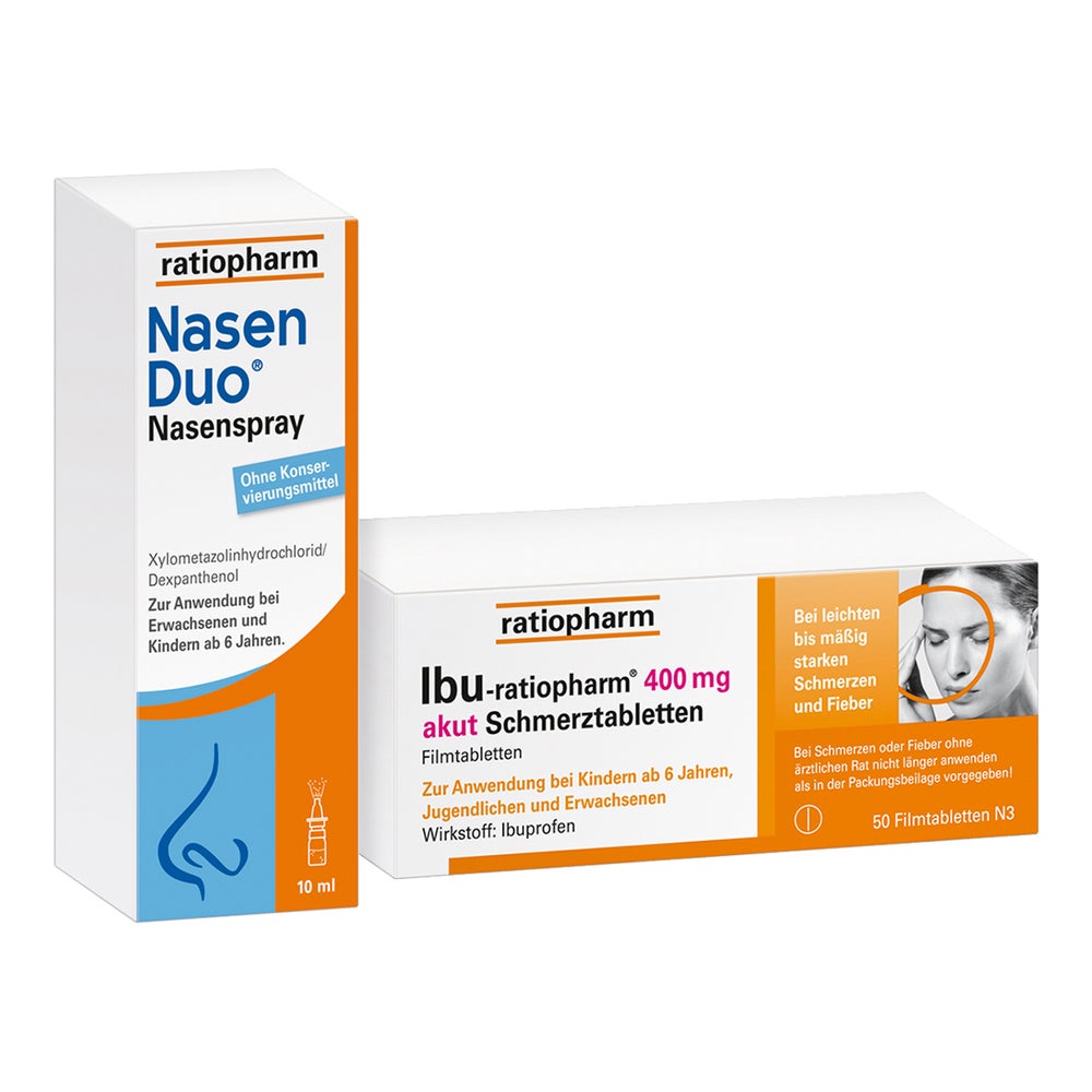 ratiopharm IBU 400 + NasenDuo Nasenspray 1 Set