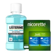 Produktabbildung: NICORETTE Lutschtablette & Listerine 1 Set