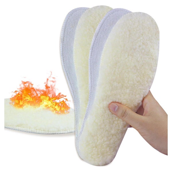 2 Paare Winter Einlagen Schafwolle Schafsfell Warm Atmungsak 1 St