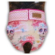 Läufigkeitshose - S - PINK SKULL 1 St