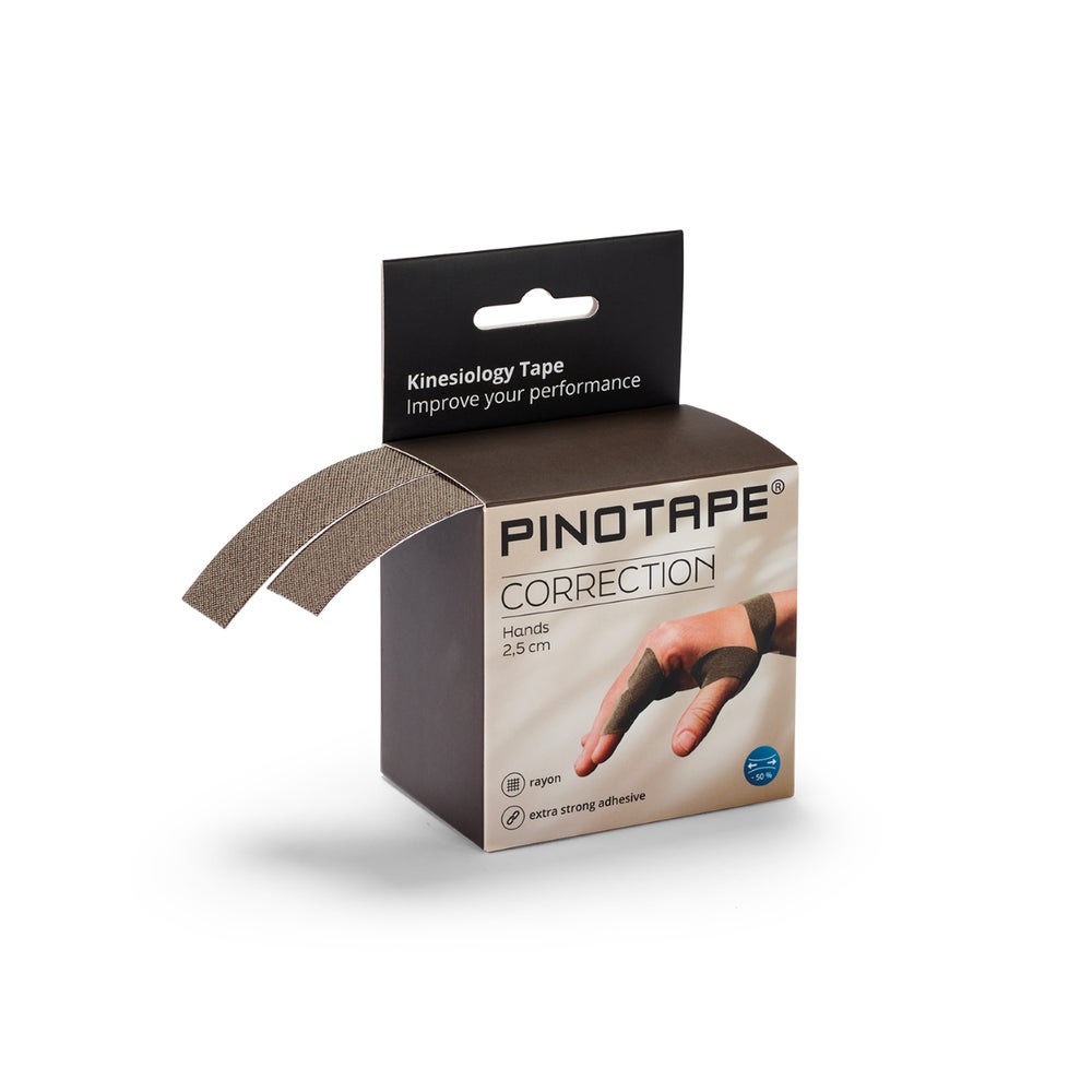 Pinotape Sport Correction Kinesiologie Tape Hands Dark Grey 2 x 5 m x 2,5 cm 2,5 cm