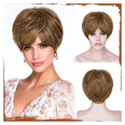 Sofeiyan Pixie-Cut-Perücke, Hellbraun/Blond Mix, Hitzebeständig, Kunsthaar, 23