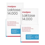 Produktabbildung: medpex Laktase 14.000 FCC Duo 2X40 St