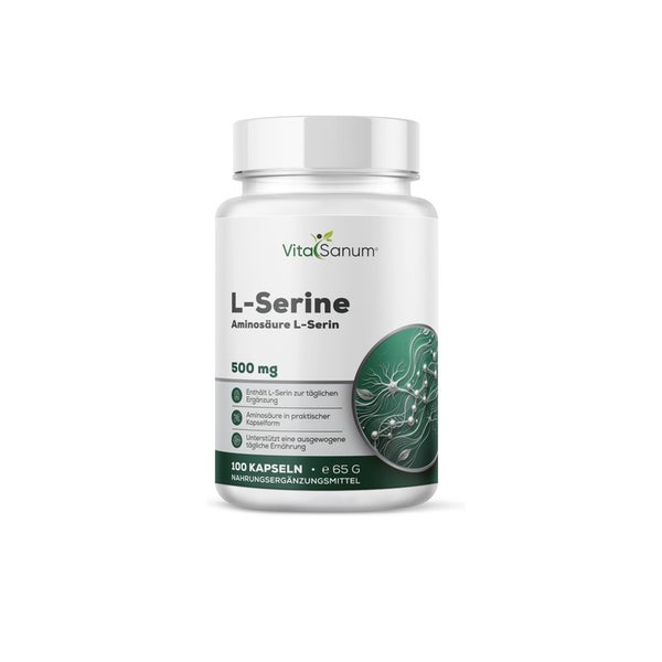 VitaSanum® L-Serin – 500 mg Tagesportion – 100 Kapseln 100 St