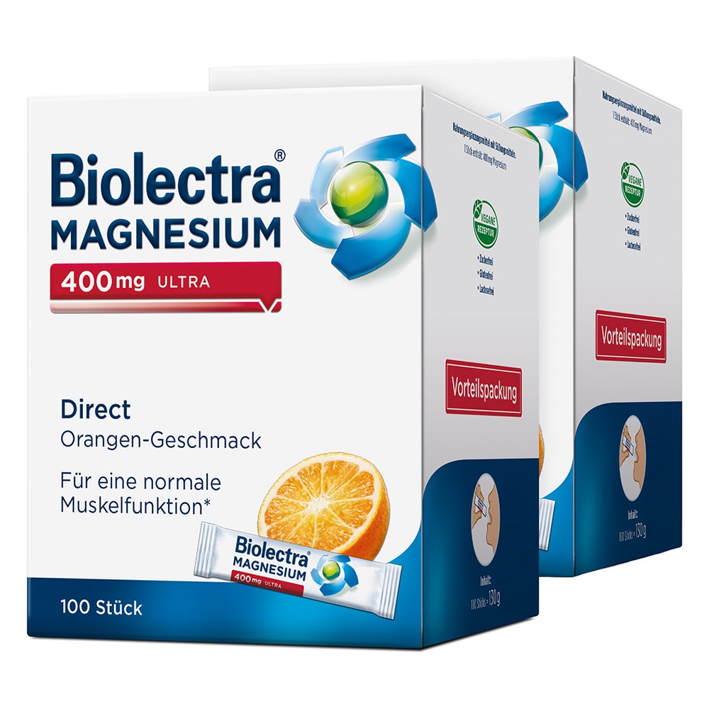 Biolectra Magnesium 400 Mg Doppelpack 2X100 St