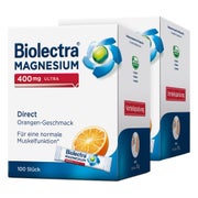 Produktabbildung: Biolectra® MAGNESIUM 400 mg ULTRA Direct Doppelpack 2X100 St