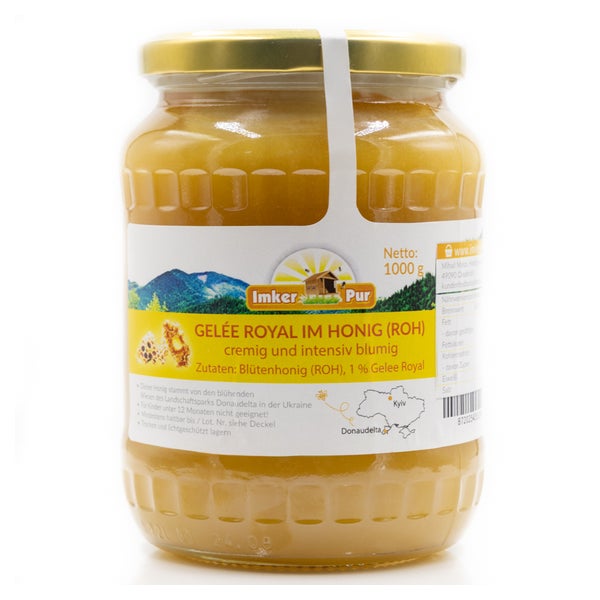 ImkerPur. Gelee Royal im Honig (Roh) 1 kg