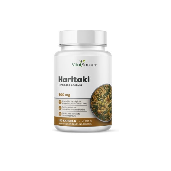 VitaSanum® Haritaki (Terminalia chebula) – 1500 mg Tagesportion – 120 Kapseln 120 St