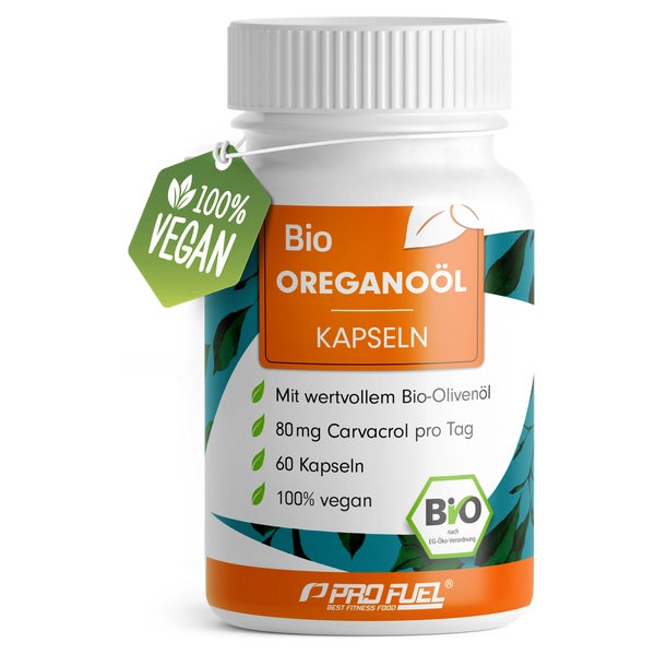 ProFuel - Bio Oreganoöl Kapseln 80mg Carvacrol + 3mg Thymol 60 St