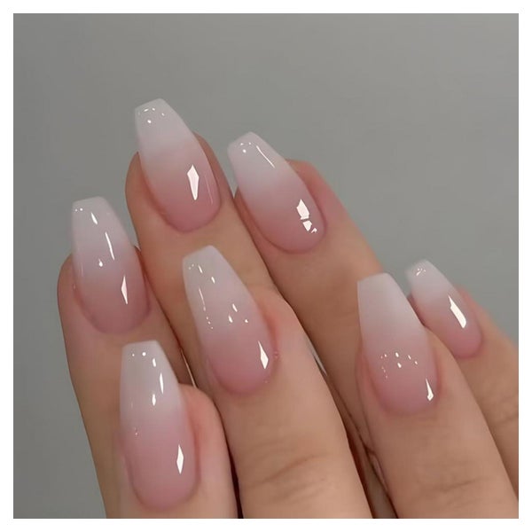 Kunstnägel Kurz Ballerina Rosa Ombre Nagelkleber AS3 1 St