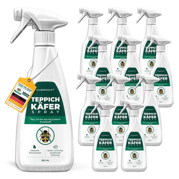 Silberkraft Teppichkäfer Spray 12 x 500 ml 6000 ml