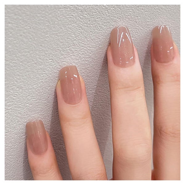 Kunstnägel 24 Stück kurz Acryl Klebesticker glossy French Ec 1 St