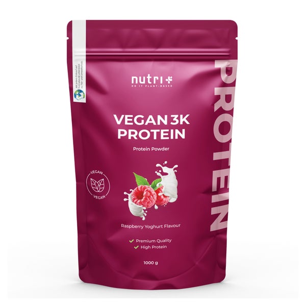 nutri+ Veganes Protein Pulver 3k - Raspberry Yoghurt 1000 g