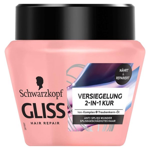 Schwarzkopf Gliss Kur 2-in-1 Versiegelung Kur Anti-Spliss Wunder 300 ml