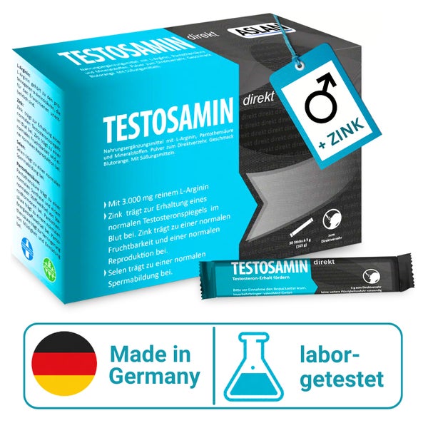 ASLAN Testosamin direkt Männer-Komplex L-Arginin & Zink 30 St