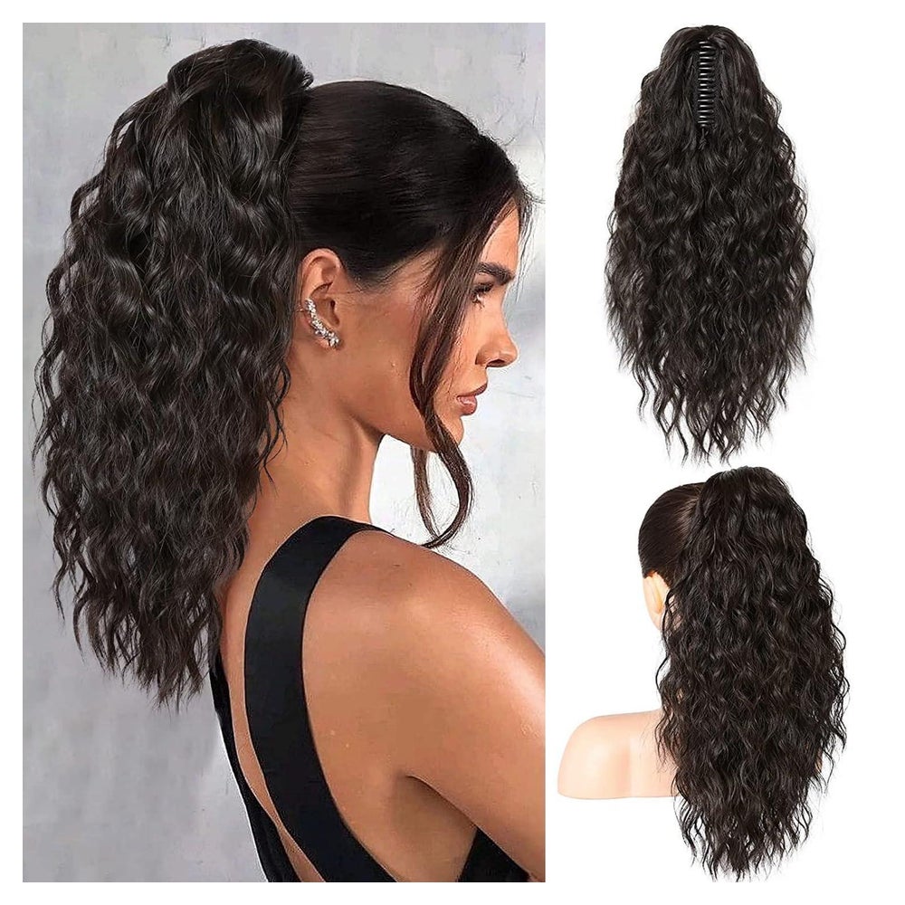Pferdeschwanz Haarteil Extensions 45cm Clip Natürliches Schw 1 St