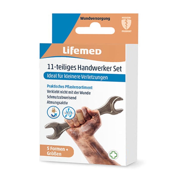 Lifemed Handwerkerset Pflaster hautfarben 5 Größen 11-teilig 11 St