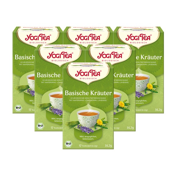 Yogi Tea - Basische Kräuter Bio Kräutertee | 6 x 35,7g 6x17 St