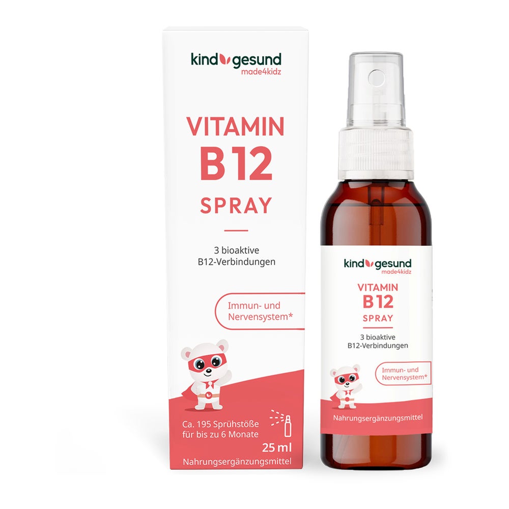 Veganes Vitamin B12 Spray Kinder hochdosiert – kindgesund® 25 ml