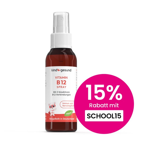 Veganes Vitamin B12 Spray Kinder hochdosiert – kindgesund® 25 ml