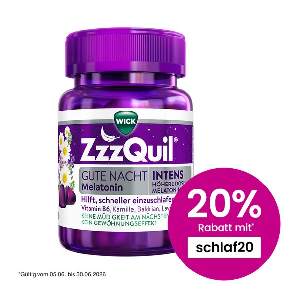 WICK ZzzQuil® Gute Nacht INTENS Melatonin 30 St