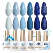Nagellack UV Gel Glitter LED Soakoff Manicure Blau 1 St