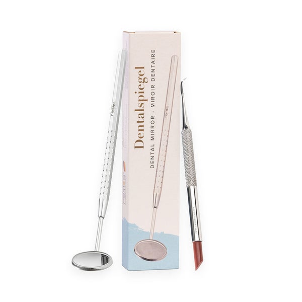 Zahnverfärbungsradierer mit Plaqueentferner - Dentalspiegel Set 1 St