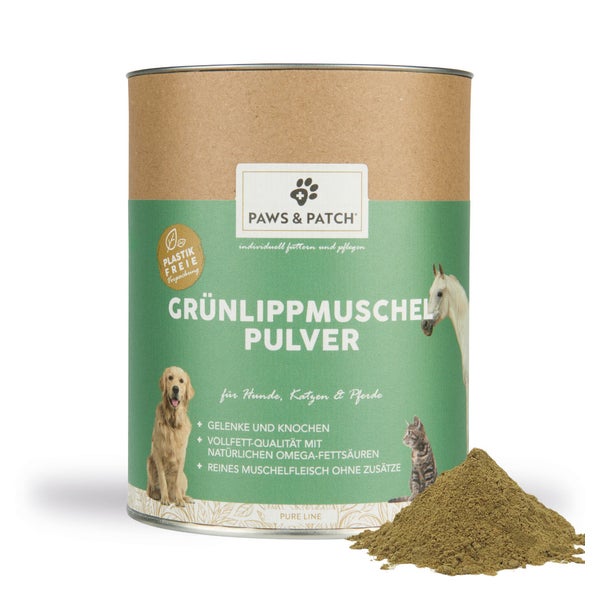 PAWS&PATCH GRÜNLIPPMUSCHEL Pulver für Hunde, Katzen 500 g
