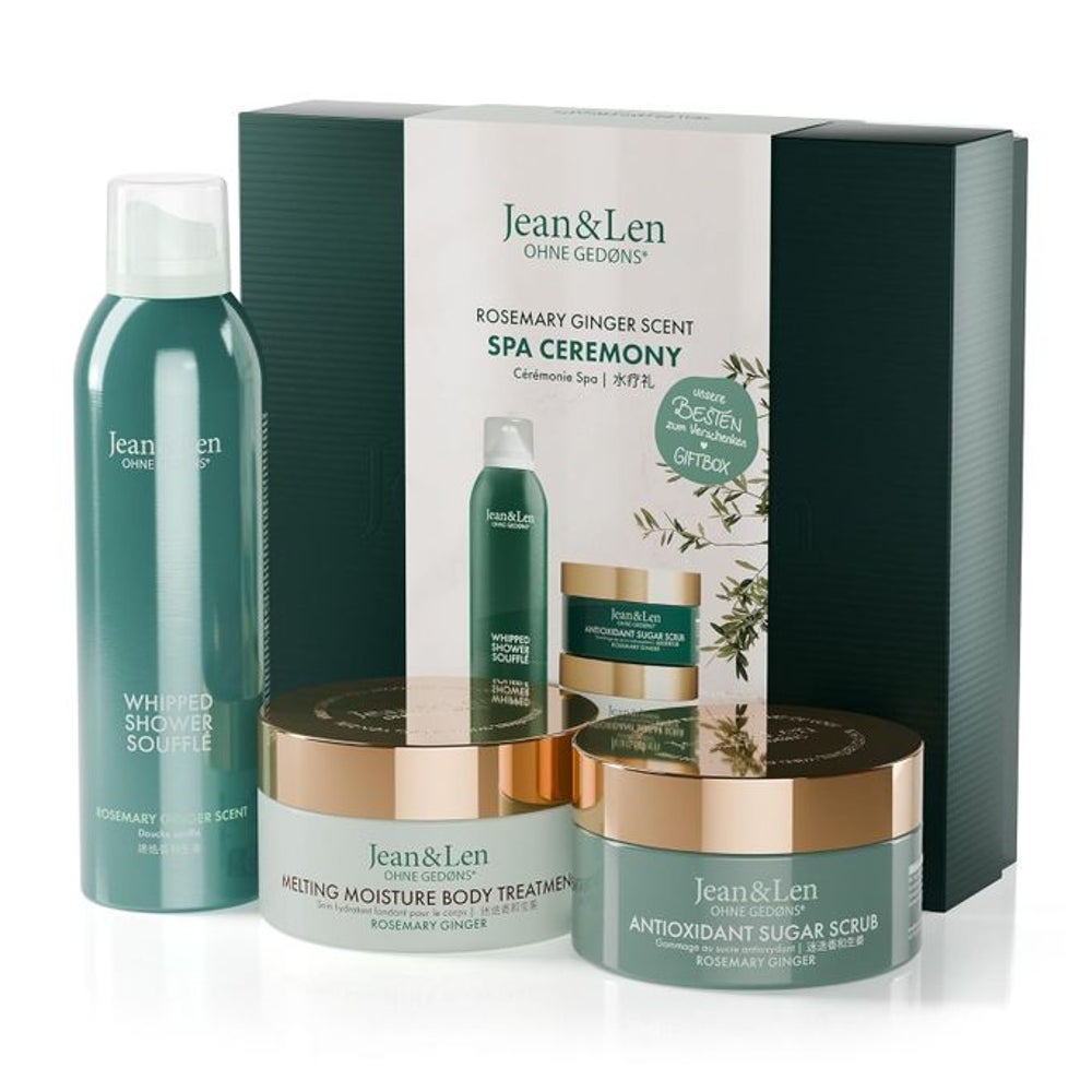 Jean & Len Spa Ceremony Giftbox Rosemary & Ginger, hochwertige Geschenkbox 1 St