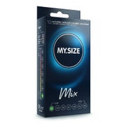 Produktabbildung: «47mm MIX» Kondome: 10er Pack, glatt, gerippt, aromatisiert (10 Kondome) 10 St