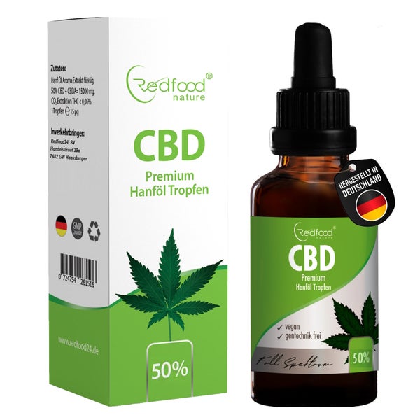 CBD ÖL 50 % Vollspektrum Hanf Öl (15000mg) 30 ml