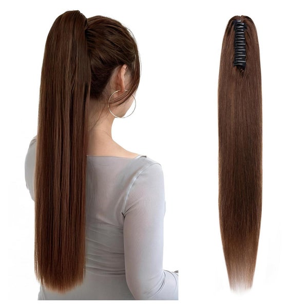 Haarverlängerung Ponytail Echthaar Clip 50cm-120g 04 Schokol 1 St