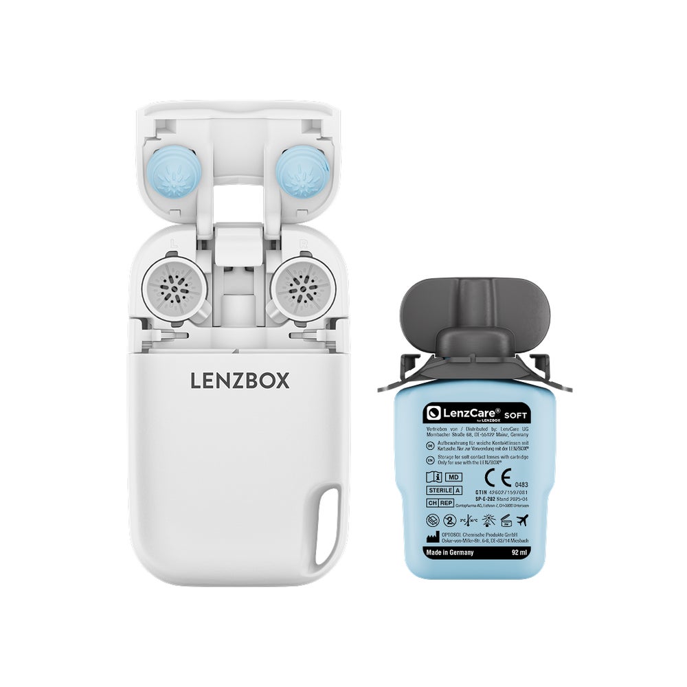 LENZBOX SOFT - Kontaktlinsenpflege & Aufbewahrung auf Knopfdruck 92 ml