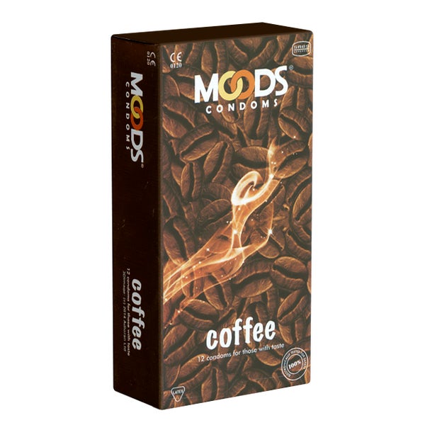 «Coffee» 12 Stück, 53 mm, Kaffee-Aroma, rosa, zylindrisch (12 Kondome) 12 St