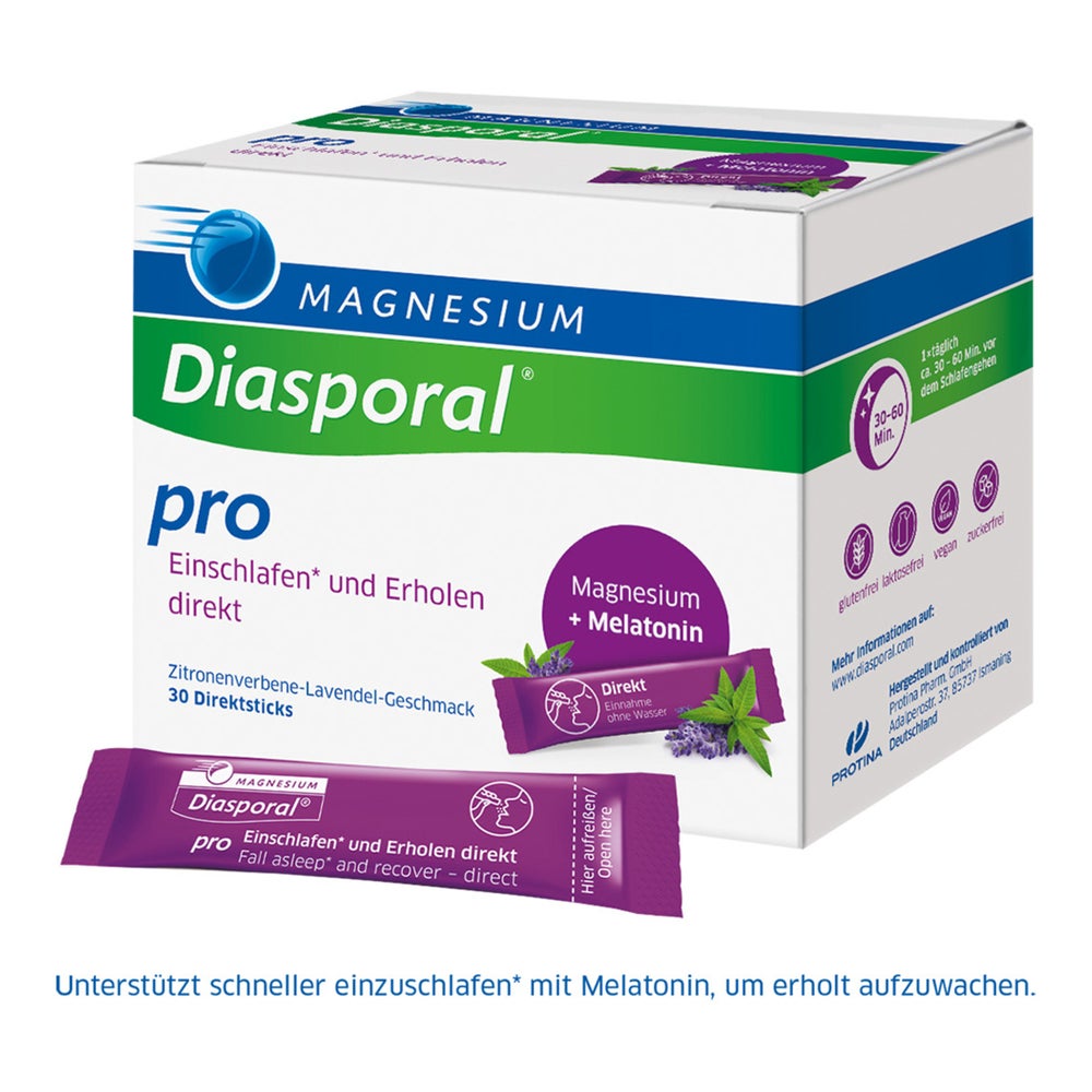 Magnesium Diasporal pro Einschlafen+Erholen direkt 30 St