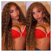 Perücke Lace Front Synthetik Locken 13x3 Frauen 26 inch Aubu 1 St