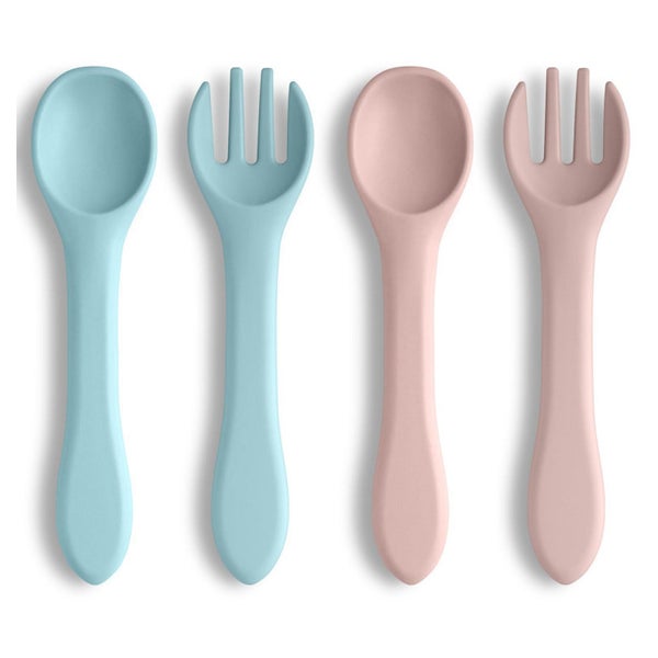 Silikon Kinderbesteck Set Babylöffel Breilöffel 1 St