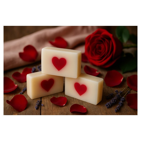 Handgemachte Glycerin Seife mit Ziegenmilch Love 100 g