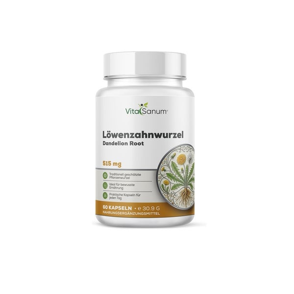 VitaSanum® Löwenzahnwurzel (Taraxacum officinale) – 1.030 mg Tagesportion 60 St