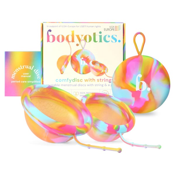Bodyotics Menstruationsscheibe Wiederverwendbar Regenbogen 2 St
