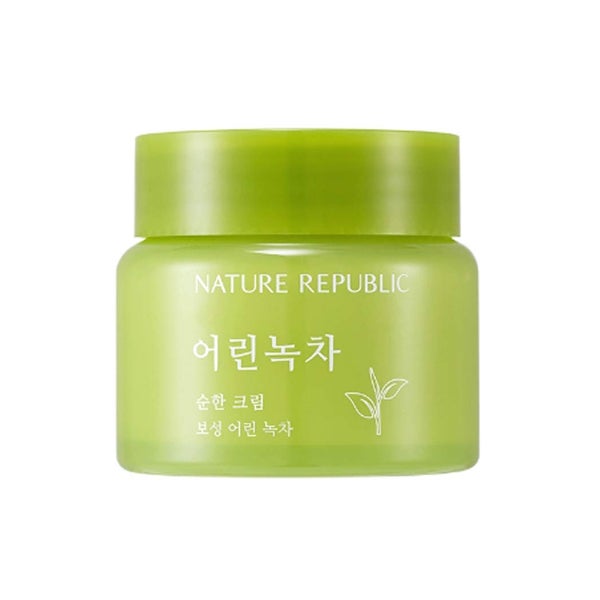 NATURE REPUBLIC – Mild Green Tea Cream - Feuchtigkeitscreme mit Grüntee-Extrakt 55 ml